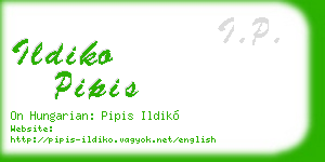 ildiko pipis business card